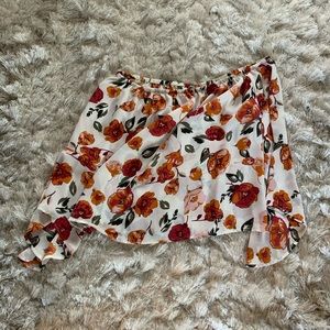 Off shoulder blouse.